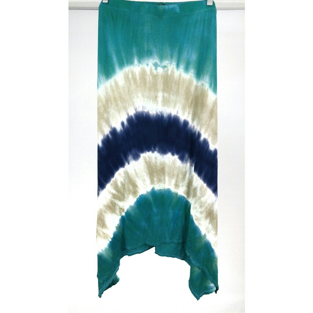SJS Womens Skirt Tie Dyed Shark Bite Hem 2X